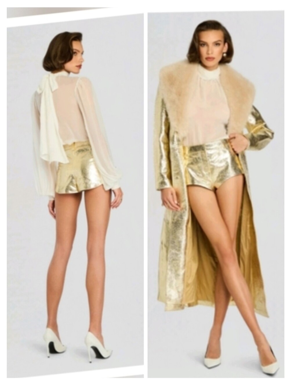 Express Gold Sequin Women's Shorts